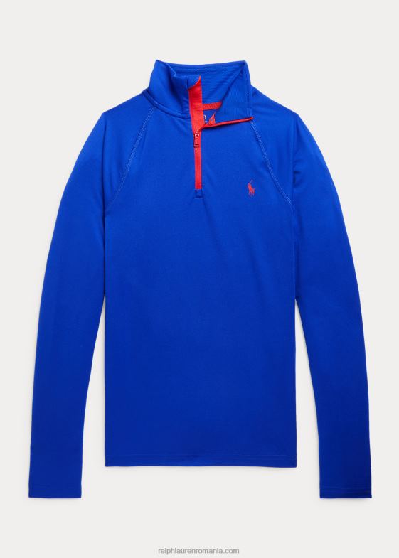 oraș regal copii Ralph Lauren Pulover cu fermoar sfert din tricou de performanță 046889824