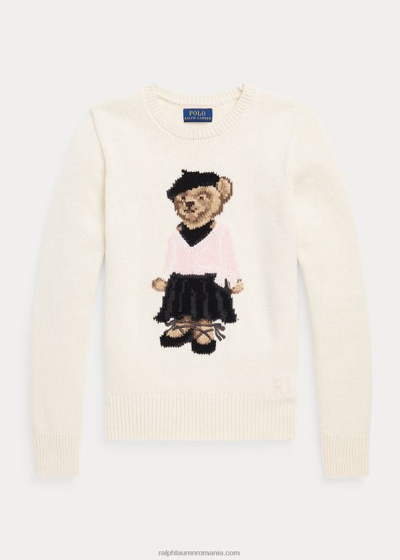 crema clubhouse copii Ralph Lauren pulover din amestec de bumbac urs polo 046887600