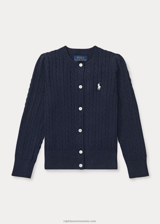 marina de vânători copii Ralph Lauren cardigan din bumbac cu mini cablu 046886937