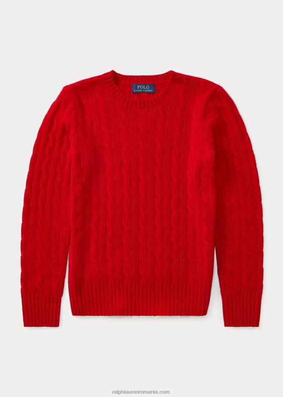 rl 2000 rosu copii Ralph Lauren iconicul pulover din cașmir tricot în cablu 046886209