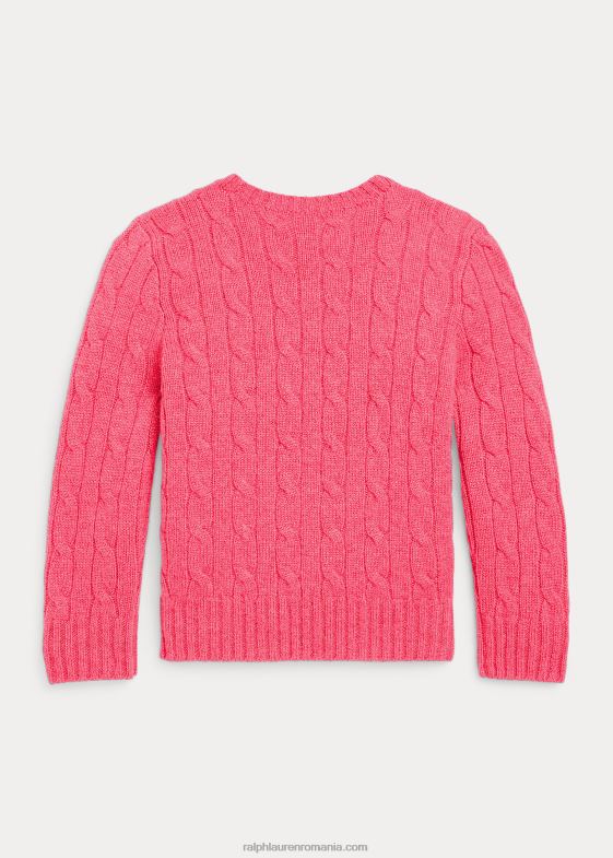 trandafir de terra copii Ralph Lauren iconicul pulover din cașmir tricot în cablu 046885722