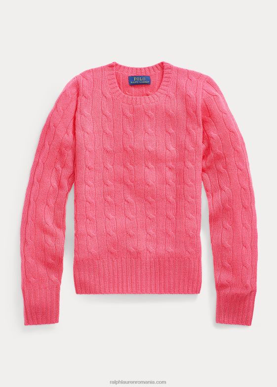 trandafir de terra copii Ralph Lauren pulover din cașmir din tricot cablu 046887204