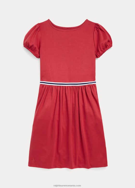 Ardei iute copii Ralph Lauren rochie ponte elastică în formă și evazată 046887608