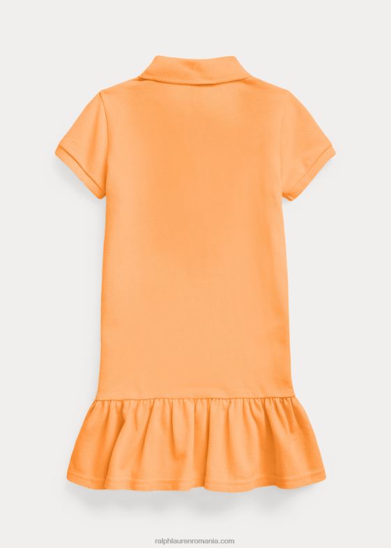 Key West portocaliu copii Ralph Lauren rochie polo din plasă de bumbac 046886773