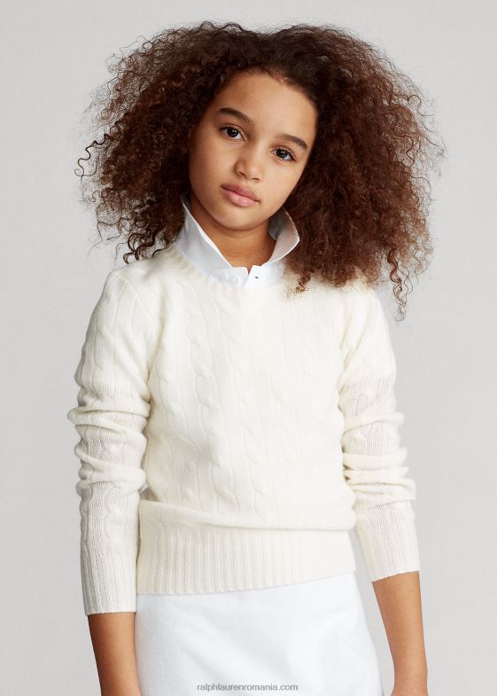 alb copii Ralph Lauren rochie polo din plasă de bumbac 046887021