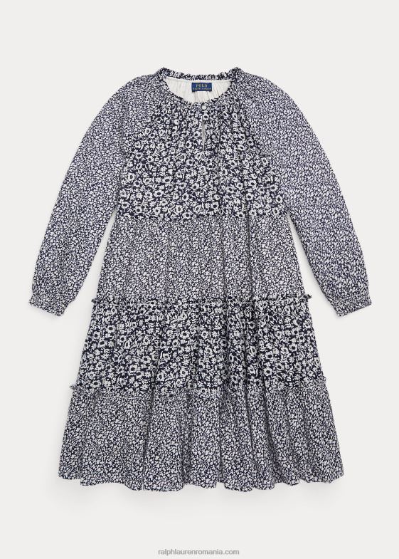chloe/camille floral copii Ralph Lauren rochie din tifon cu etaje florale 046887609
