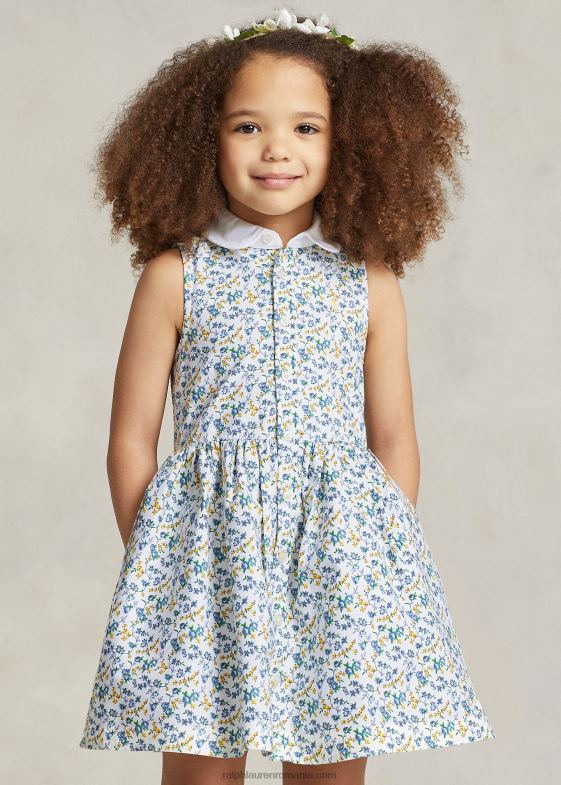 harper ditsy copii Ralph Lauren rochie cămașă oxford din bumbac floral 046887345