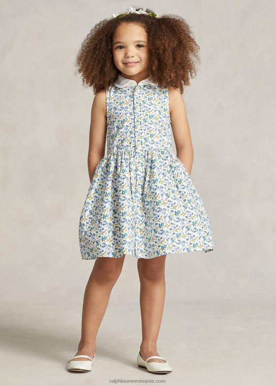 harper ditsy copii Ralph Lauren rochie cămașă oxford din bumbac floral 046887345