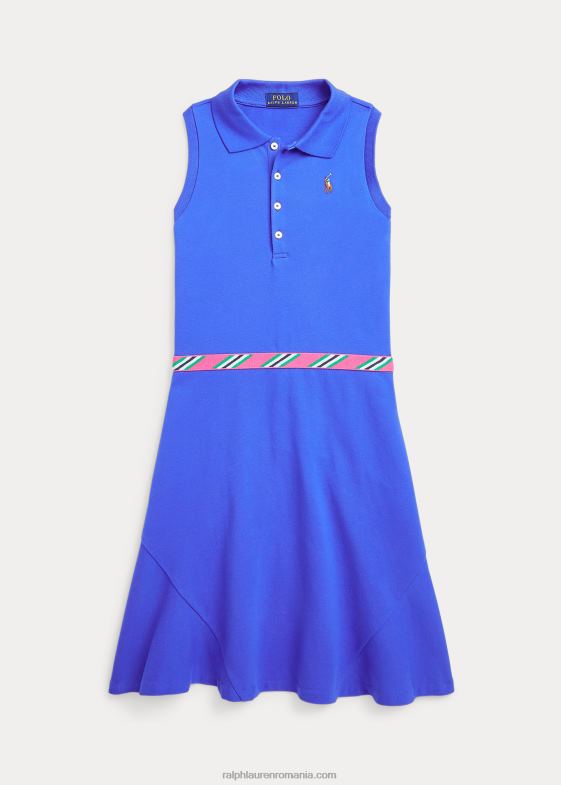 iris nou copii Ralph Lauren rochie polo din plasă elastică cu borduri gros-grain 046886958