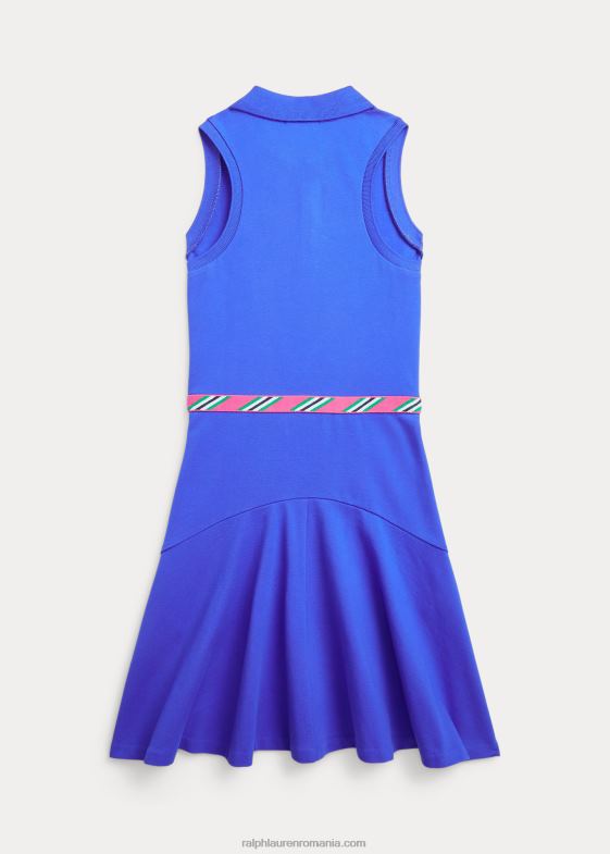 iris nou copii Ralph Lauren rochie polo din plasă elastică cu borduri gros-grain 046886958