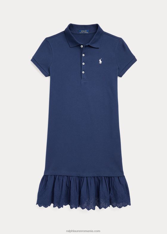 marina rustica copii Ralph Lauren rochie polo din plasă elastică cu ochiuri 046887559