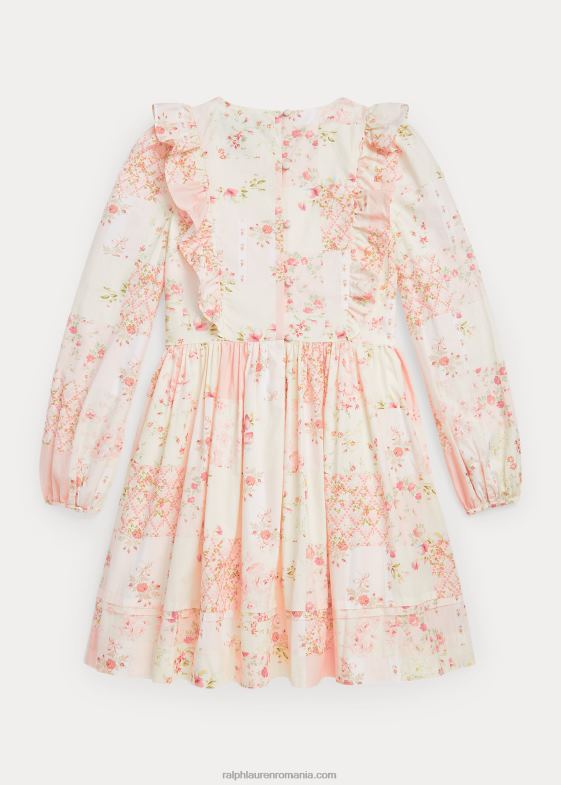 mozaic valentine copii Ralph Lauren rochie din popelin de bumbac cu fumuri florale 046887560