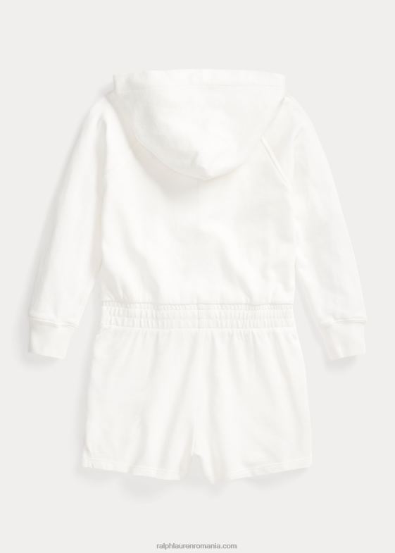 deckwash alb copii Ralph Lauren salopetă cu mânecă lungă din fleece spa 046887400