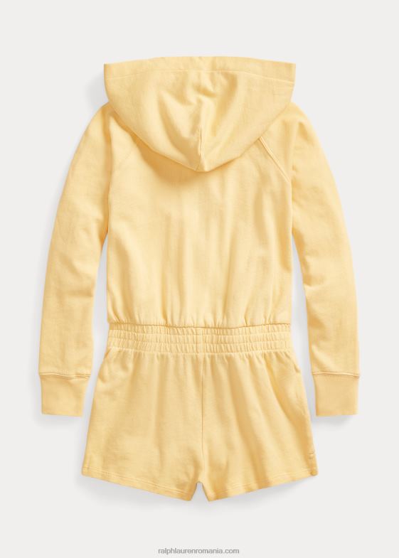 galben de porumb copii Ralph Lauren salopetă cu mânecă lungă din fleece spa 046887183