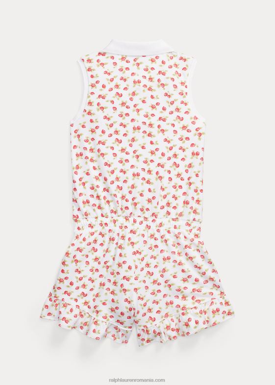 imprimeu mic de căpșuni copii Ralph Lauren salopetă polo din plasă elastică de căpșuni 046889983