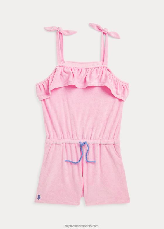 roz carmel copii Ralph Lauren salopetă cu volane din amestec de bumbac 046887150