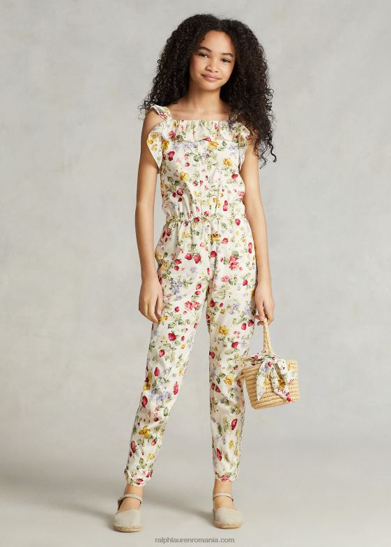 căpșună florală copii Ralph Lauren salopeta batista din bumbac floral 046886723