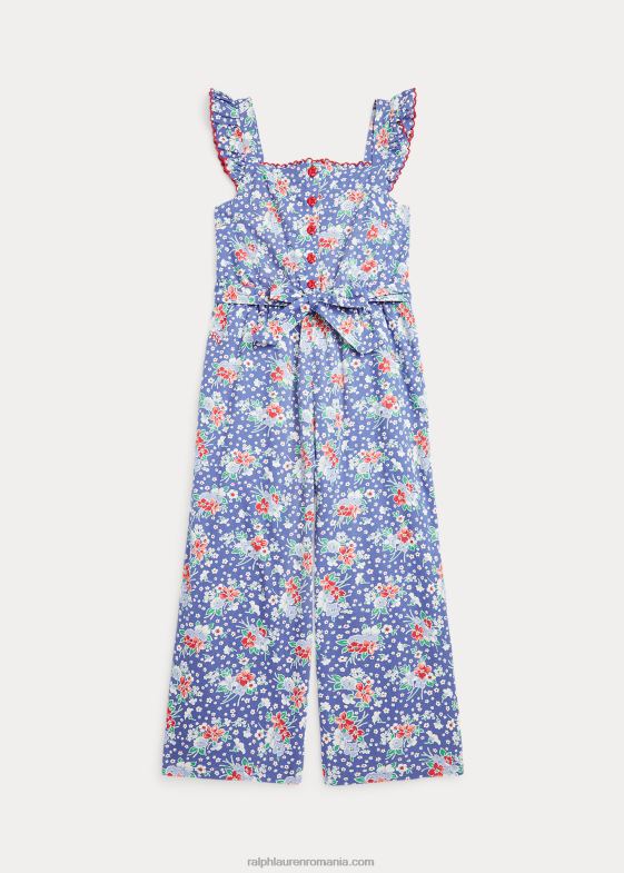 codie floral copii Ralph Lauren salopetă din poplin din bumbac floral 046887088