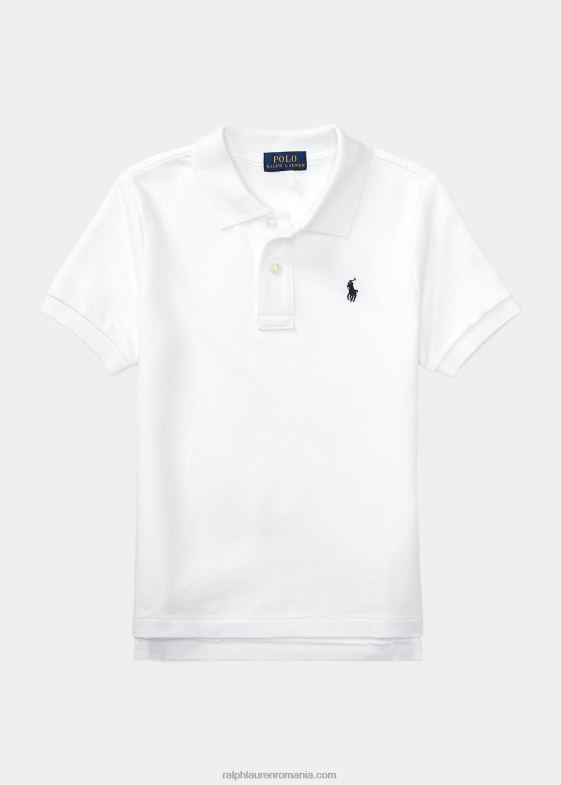 alb copii Ralph Lauren iconicul tricou polo din plasă 046885690