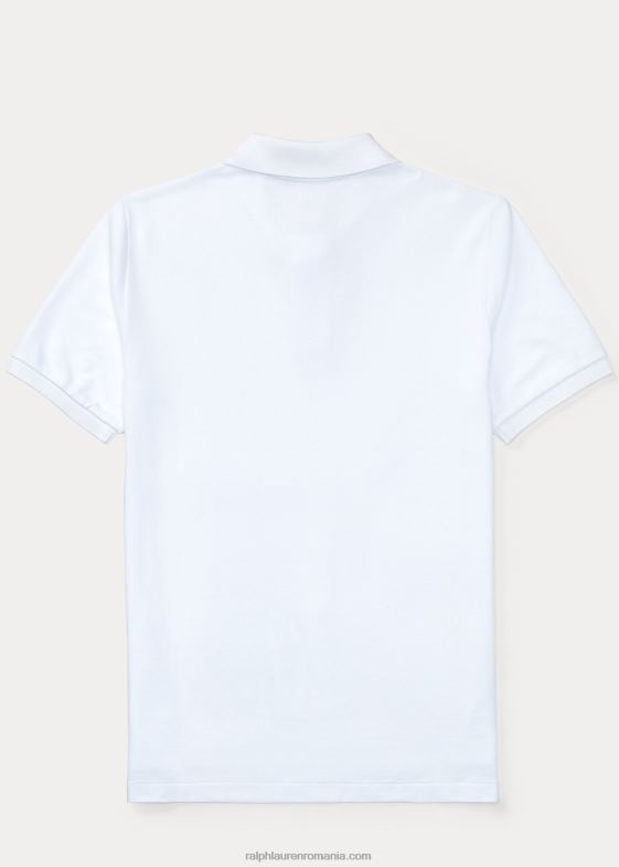 alb copii Ralph Lauren tricou polo din plasă de bumbac 046886229