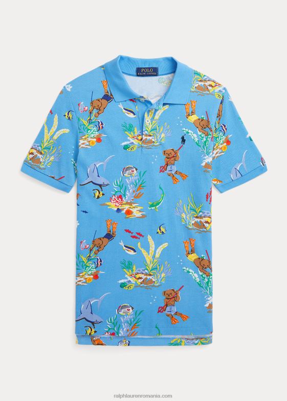 albastru bearwaiian copii Ralph Lauren cămașă polo din plasă de bumbac ursuleț polo 046889860