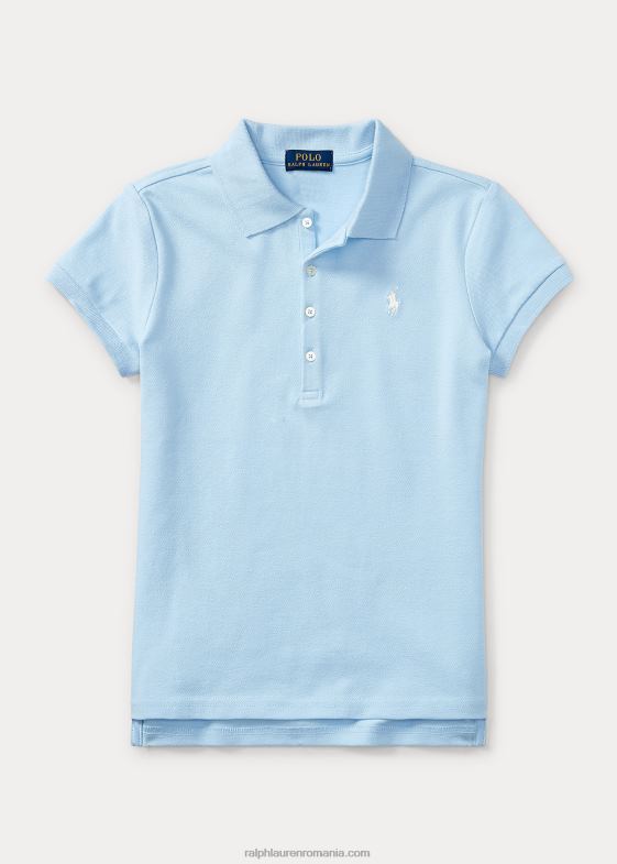 albastru de birou copii Ralph Lauren Tricou polo din bumbac elastic 046887042