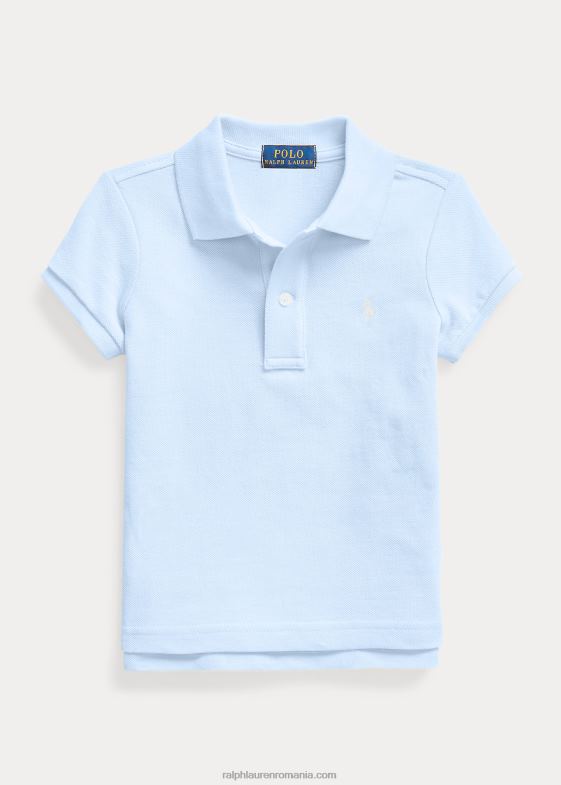 albastru de birou copii Ralph Lauren tricou polo din plasă de bumbac 046886756