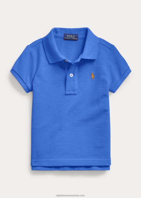 albastru iris nou copii Ralph Lauren tricou polo din plasă de bumbac 046886760
