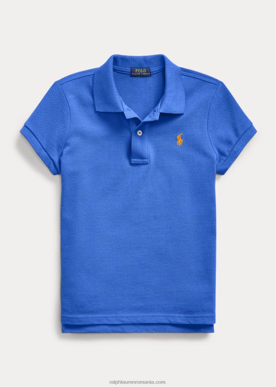 albastru iris nou copii Ralph Lauren tricou polo din plasă de bumbac 046887004