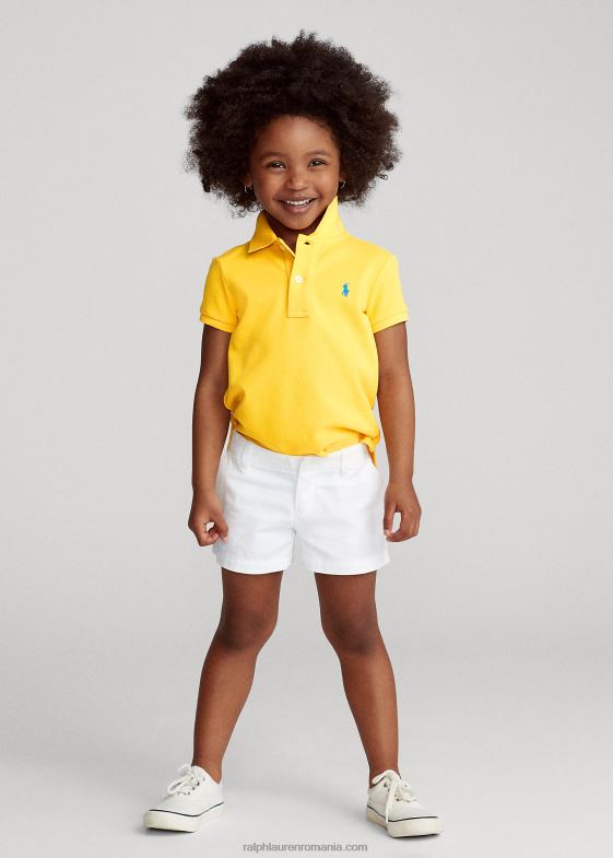 aripioare galbene copii Ralph Lauren tricou polo din plasă de bumbac 046886746