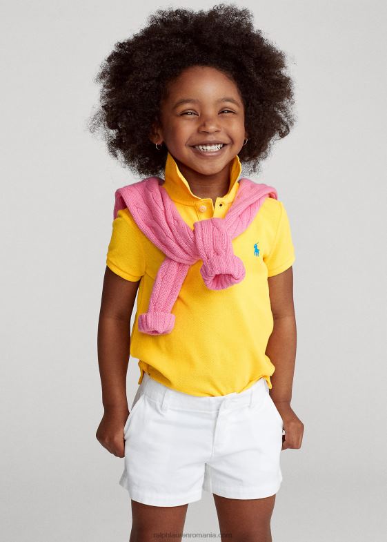aripioare galbene copii Ralph Lauren tricou polo din plasă de bumbac 046886746