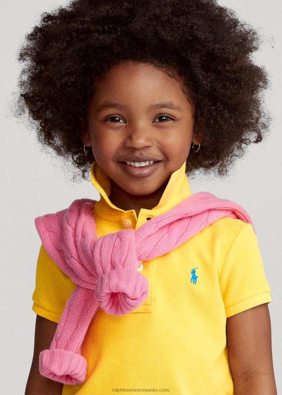 aripioare galbene copii Ralph Lauren tricou polo din plasă de bumbac 046886746