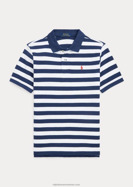 bleumarin rustic/alb copii Ralph Lauren tricou polo din bumbac în dungi 046886593