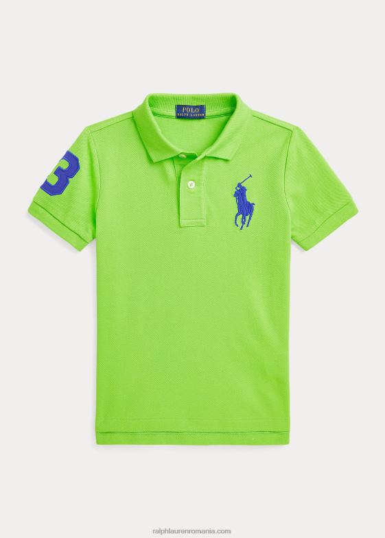 verde galaxie copii Ralph Lauren tricou polo din plasă de bumbac mare ponei 046886487