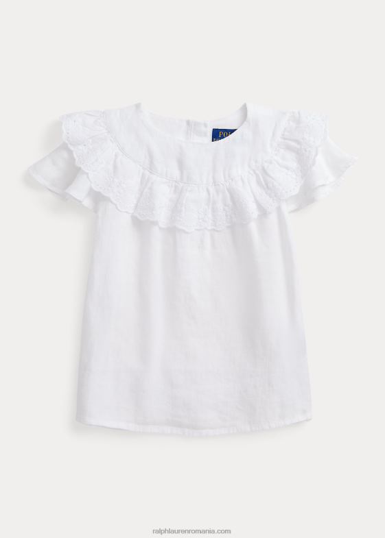 alb copii Ralph Lauren top din in volanat 046889951