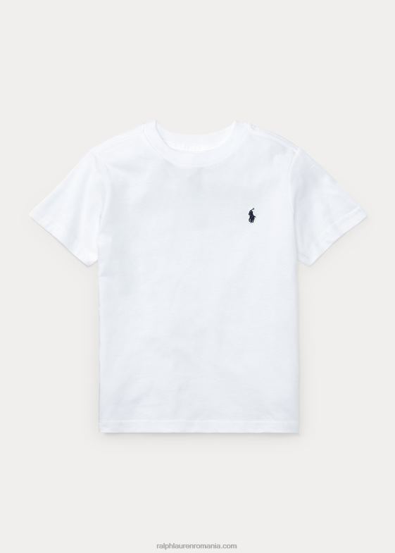 alb copii Ralph Lauren tricou din jerseu de bumbac 046885894