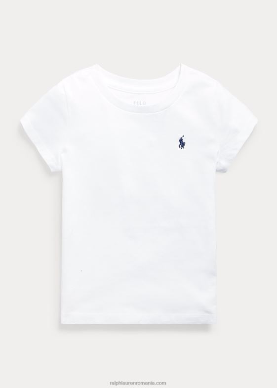 alb copii Ralph Lauren tricou din jerseu de bumbac 046886903
