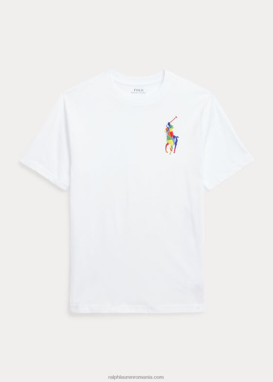 alb copii Ralph Lauren tricou mare din jerseu de bumbac 046889815