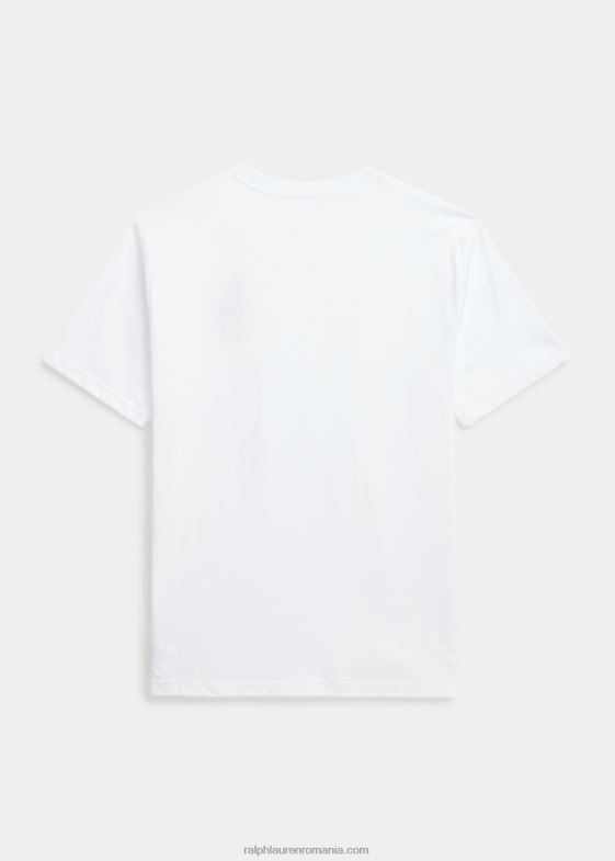 alb copii Ralph Lauren tricou mare din jerseu de bumbac 046889815