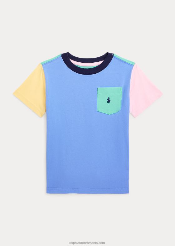 harbour island blue multi copii Ralph Lauren tricou din bumbac color-blocat 046885782