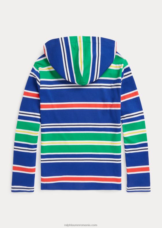 heritage regal multi copii Ralph Lauren tricou cu glugă din jerseu de bumbac în dungi 046886176