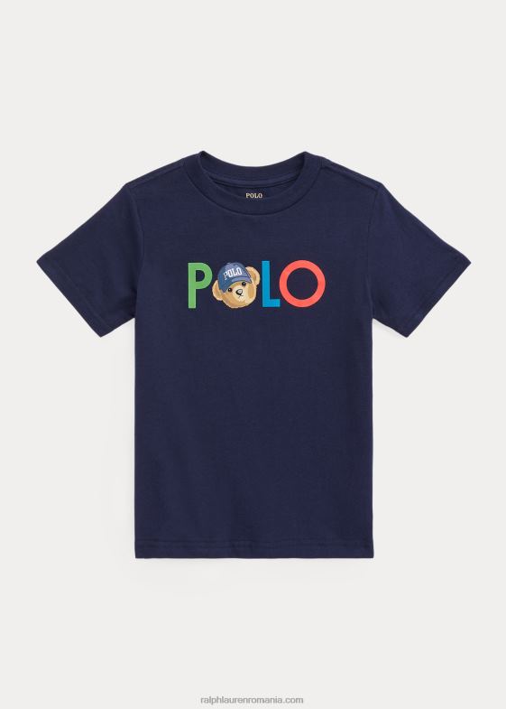 marina de croazieră copii Ralph Lauren tricou din bumbac cu logo urs polo 046886492