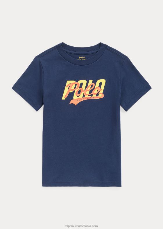 marina de croazieră copii Ralph Lauren tricou din jerseu de bumbac cu logo 046886509