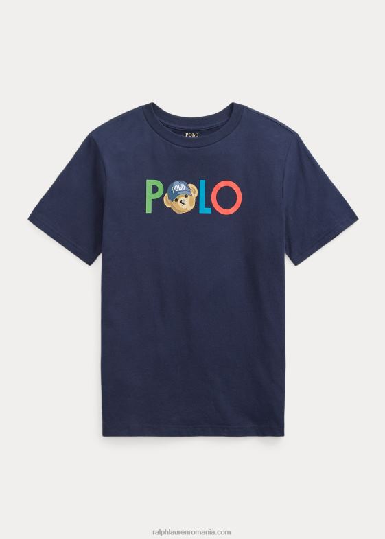 marina de croazieră copii Ralph Lauren tricou din jerseu de bumbac cu logo 046886630