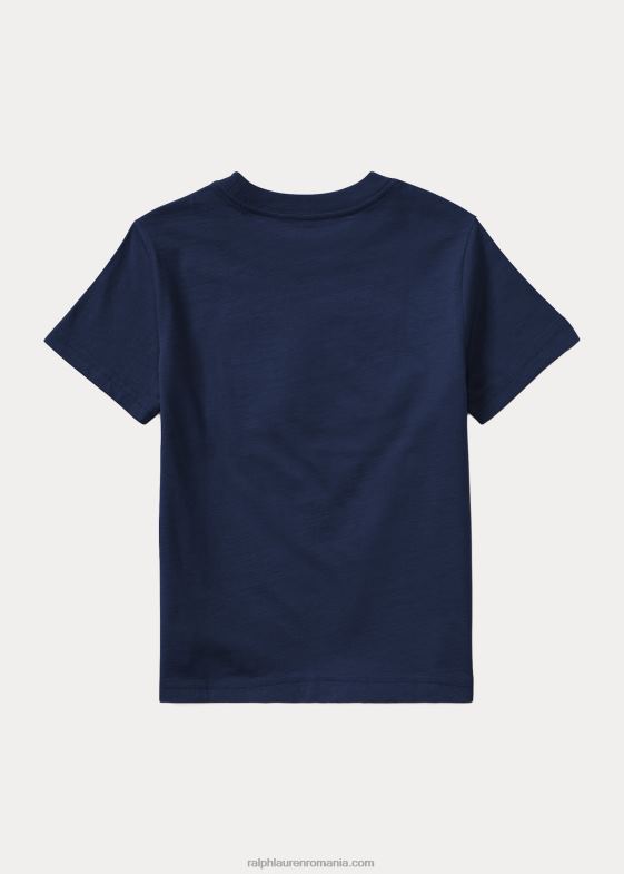 marina de croazieră copii Ralph Lauren tricou din jerseu de bumbac steag 046885910