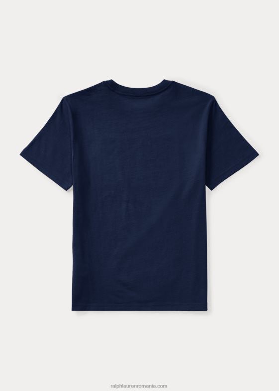 marina de croazieră copii Ralph Lauren tricou din jerseu de bumbac steag 046886289