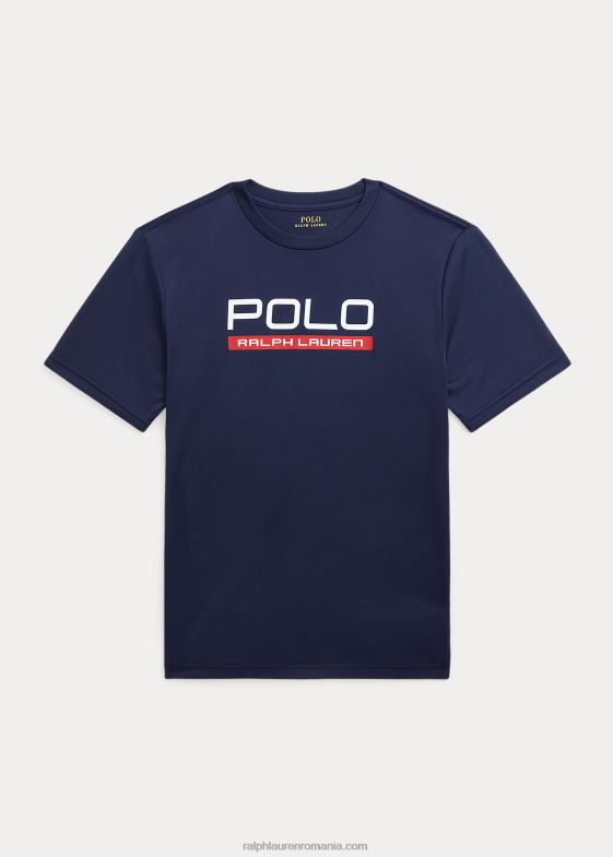 marina rafinată copii Ralph Lauren tricou cu logo de performanță 046886147