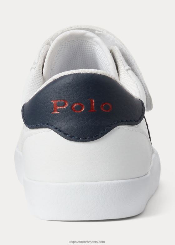 alb/marinier/rosu copii Ralph Lauren adidași ps din piele artificială court joasă 046886340