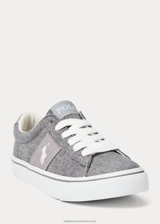 albastru chambray copii Ralph Lauren adidași sayer din pânză de bumbac 046886380