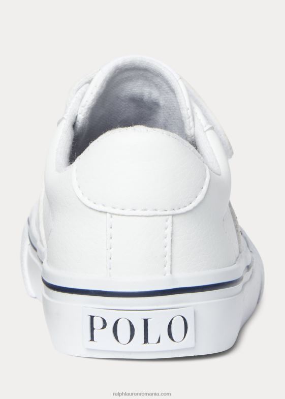 multi alb copii Ralph Lauren adidași ps sayer din piele artificială 046886349